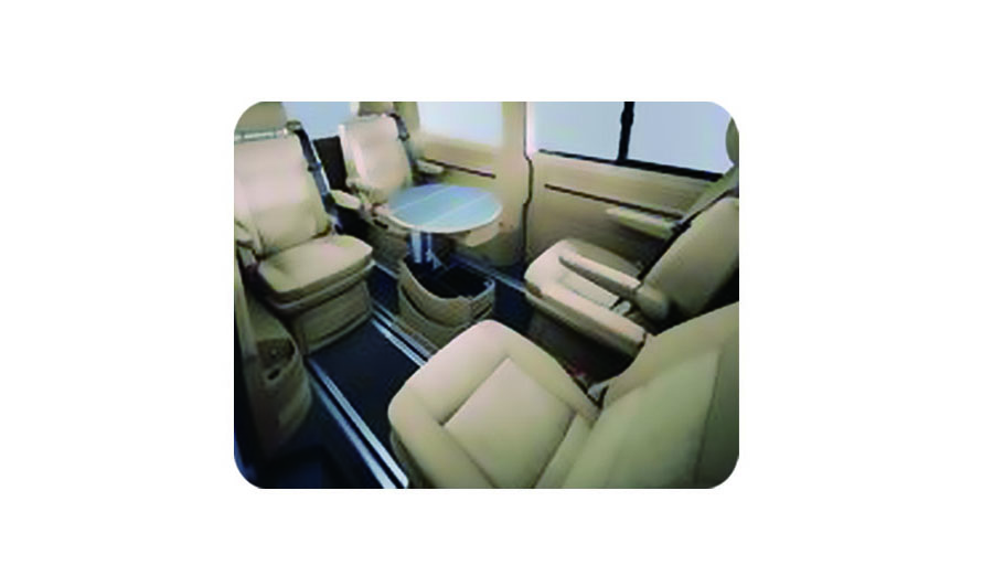 Volkswagen T5 folding small round table